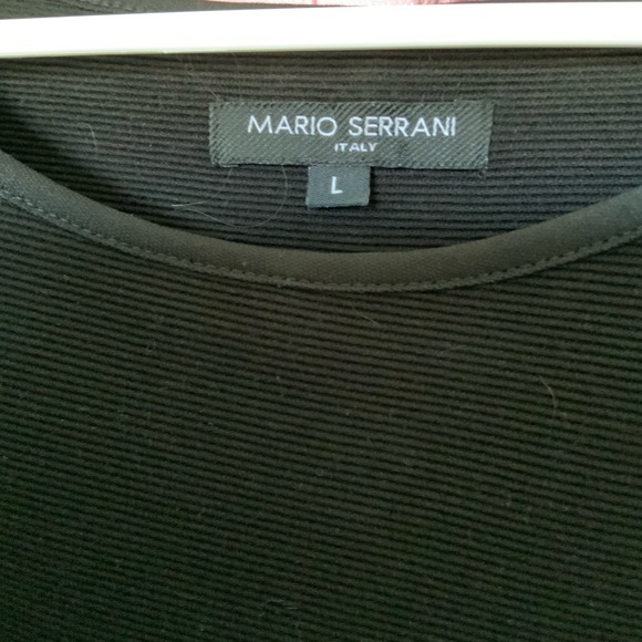 Mario Serrani Black Shift Dress L Midi - Picture 2 of 2